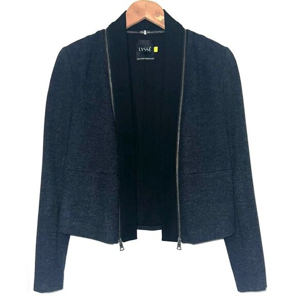 Lysse Open Front Zipper Detail Cropped Jacket Size Small - Picture 1 of 9